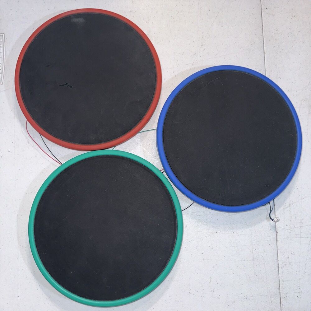 Guitar Hero Drum Replacement Rubber Pad Set - Red Blue Green Xbox360 PS2 PS3